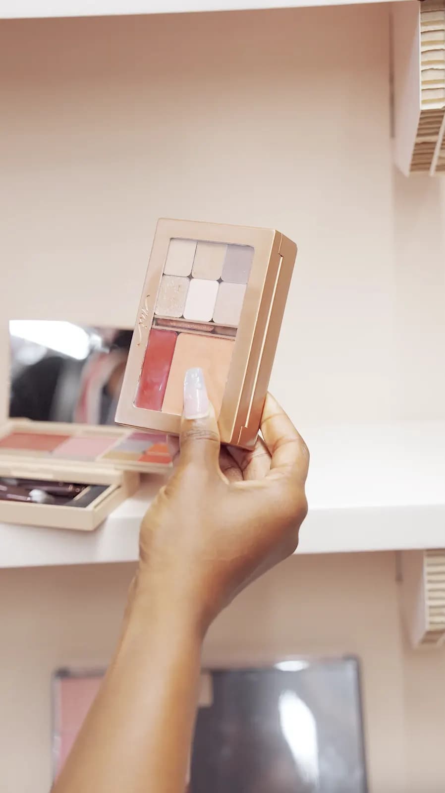 Close-up of a custom MiPalette palette.